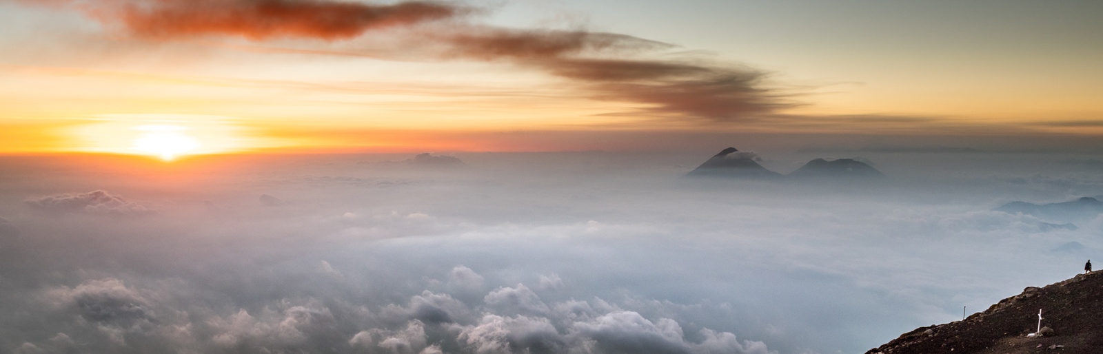 View from volcano Acatenango, Guatemala